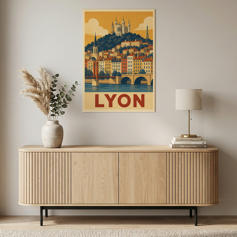affiche lyon dessin architecture