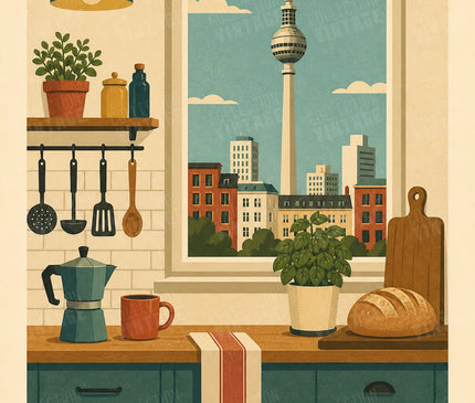 affiche berlin vintage pour cuisine