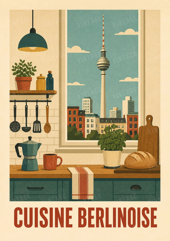 affiche berlin vintage pour cuisine