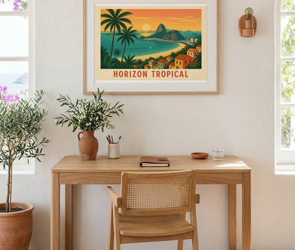 affiche brésil horizon tropical