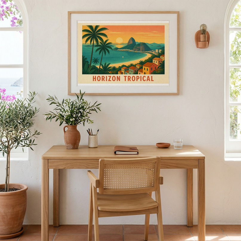 affiche brésil horizon tropical
