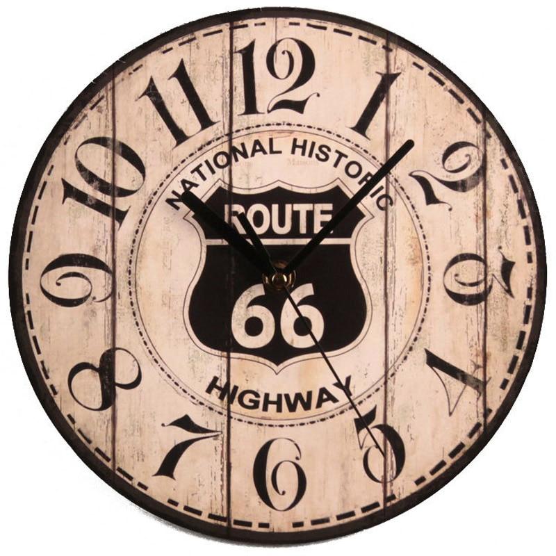 Petite Horloge Murale Vintage Route 66