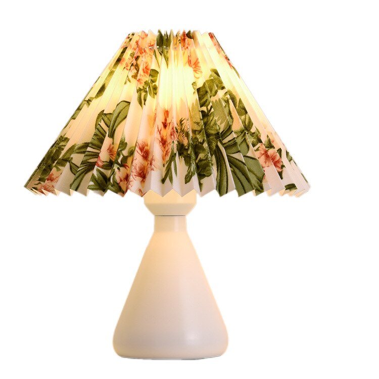 Petite Lampe de Chevet Vintage Fleurs