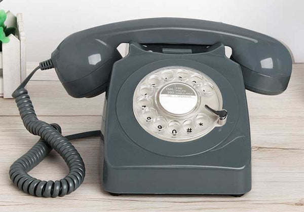 Téléphone à Cadran Vintage Gris