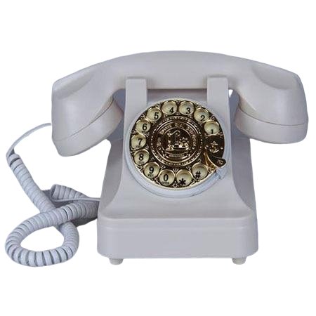 Téléphone Vintage Luxe Blanc