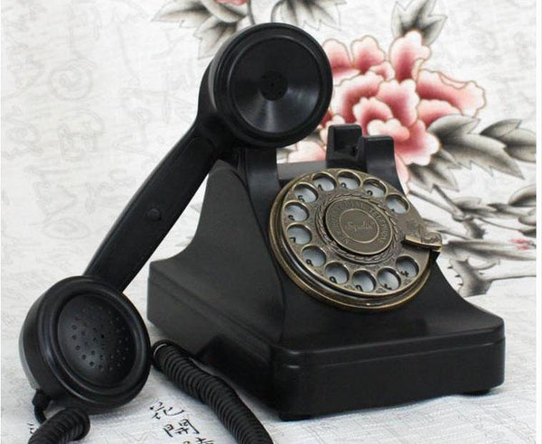 Téléphone Vintage Mains Libres Noir