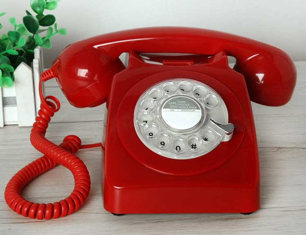 Téléphone à Cadran Vintage Rouge